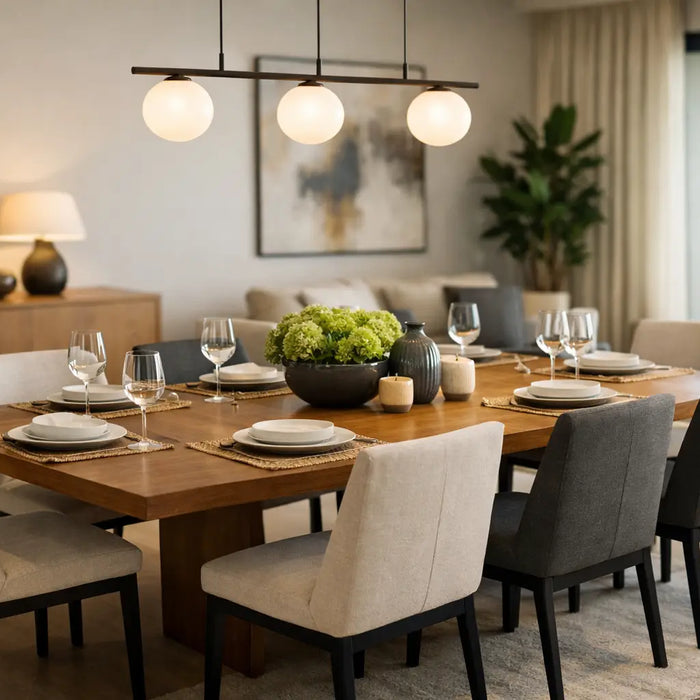 Mesa comedor para ocho personas: medidas clave