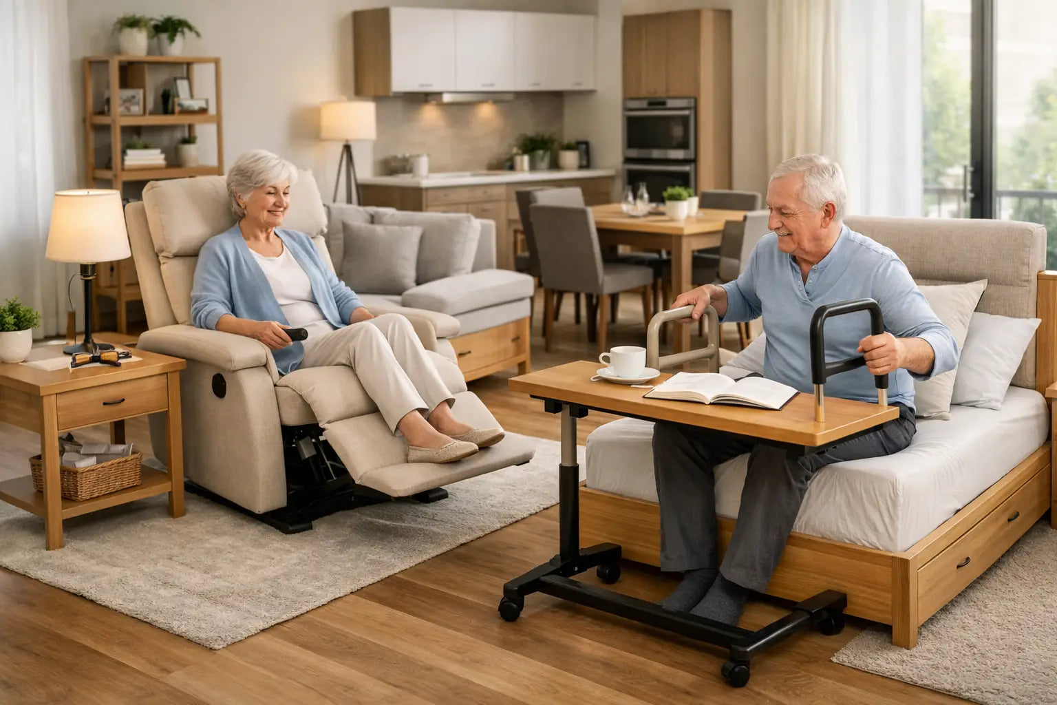 Muebles funcionales para adultos mayores en casa