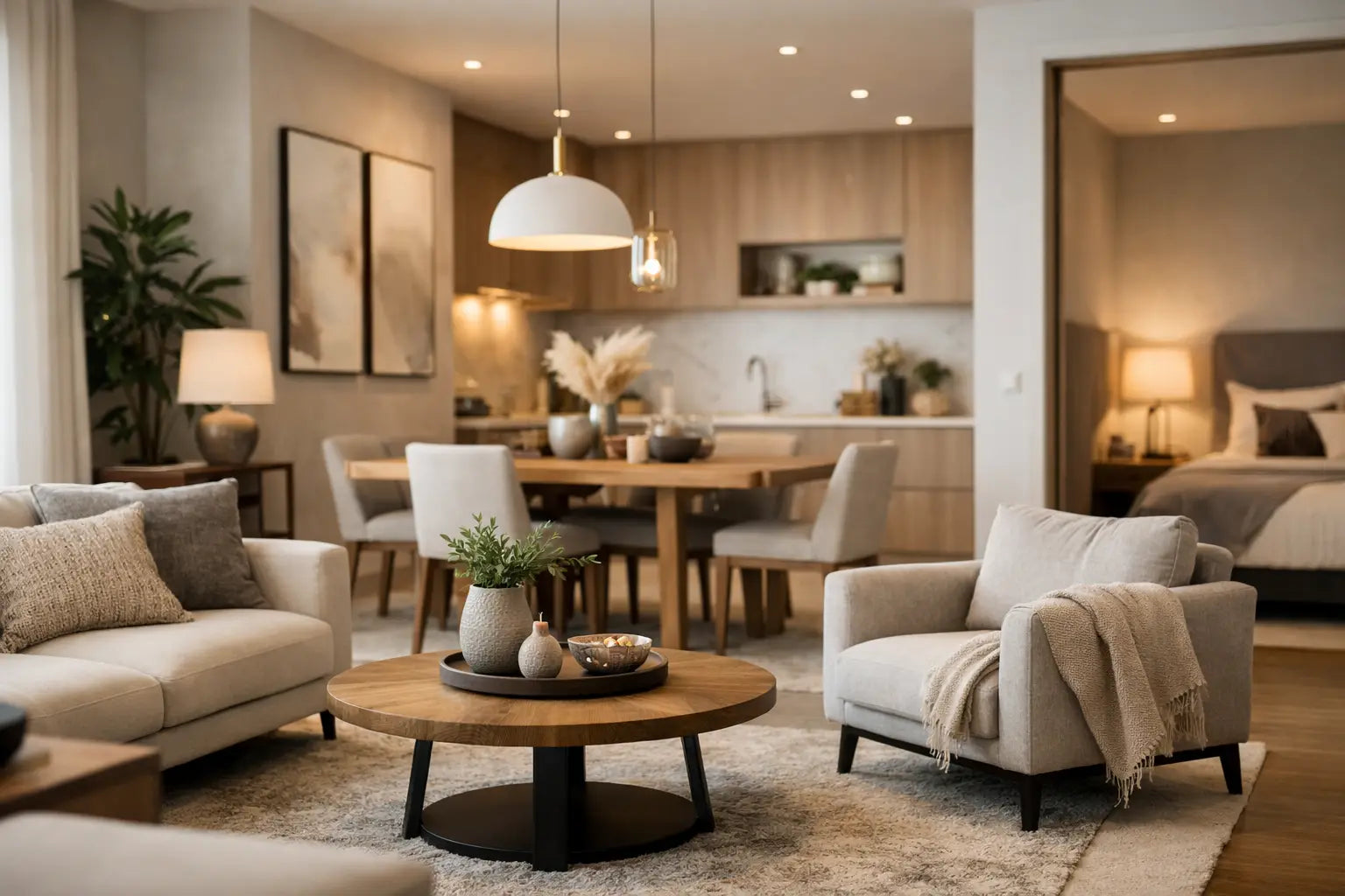 Diseño de interiores residencial bien resuelto