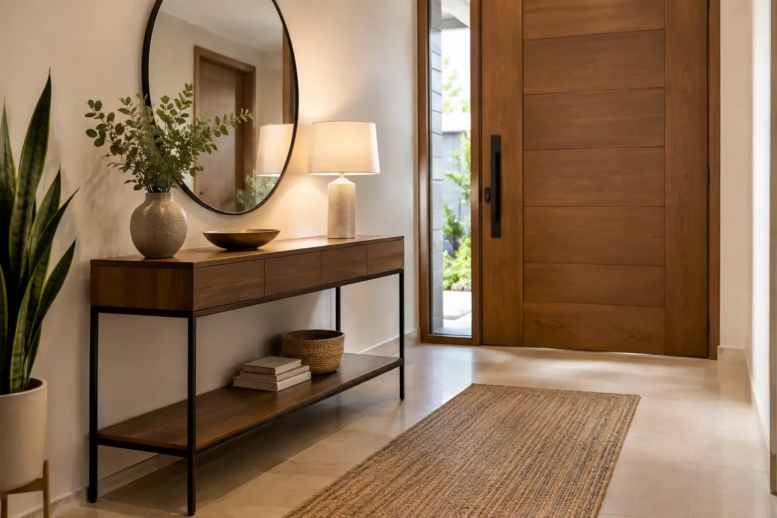 Muebles recibidor modernos para una entrada elegante
