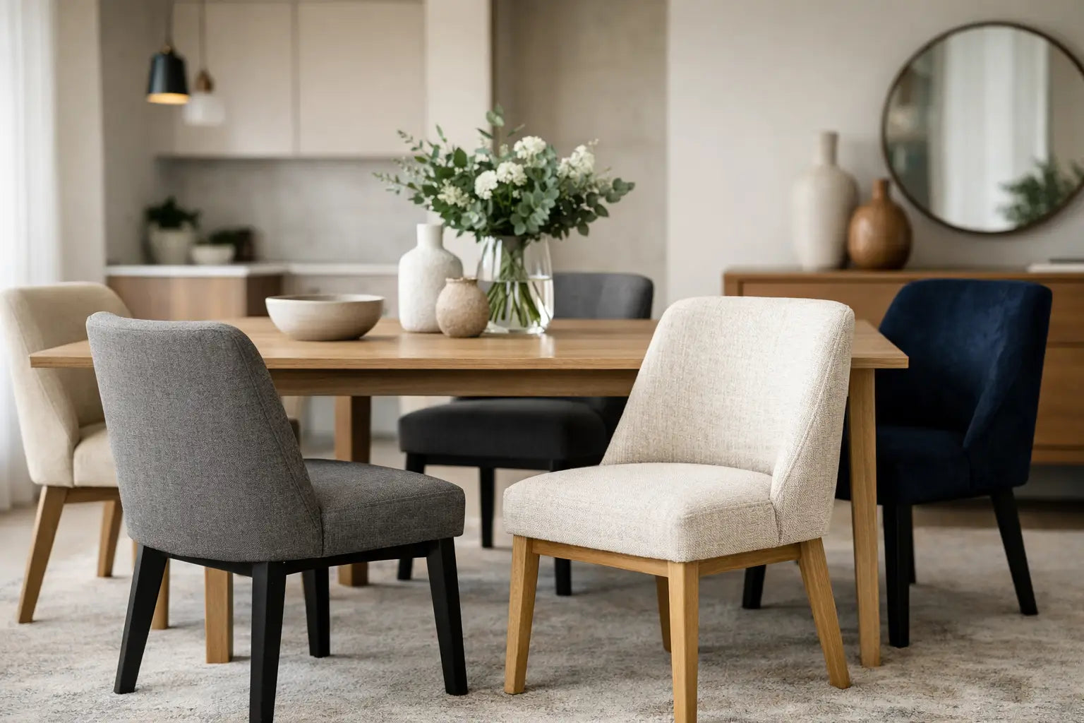 Sillas tapizadas: cómo elegirlas para tu comedor
