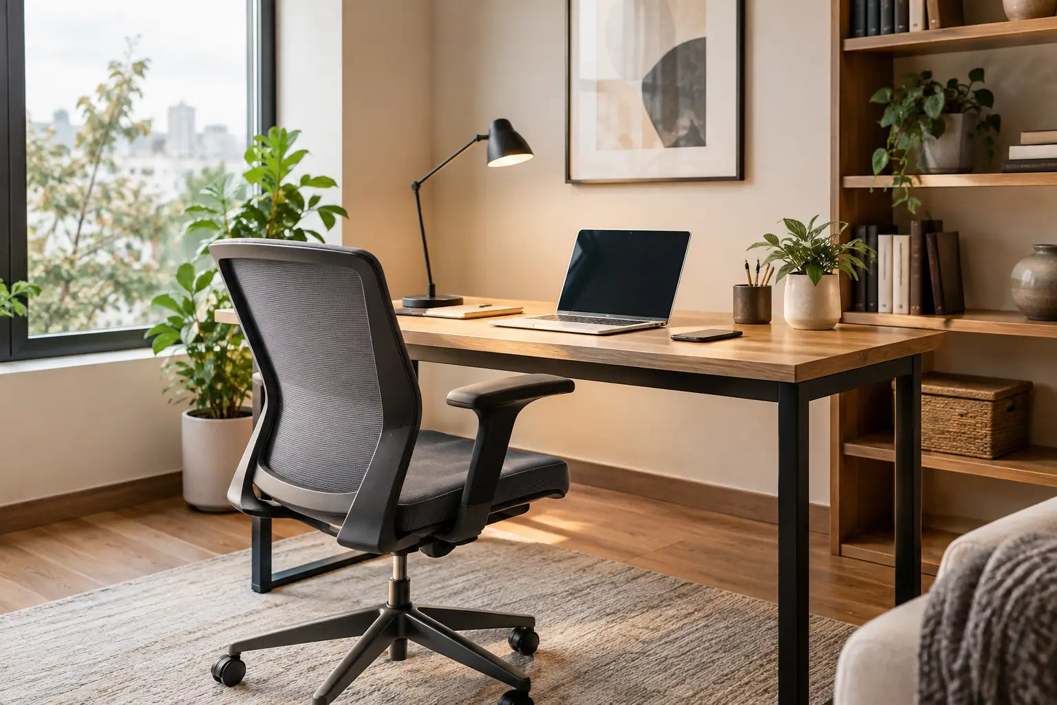 Oficina en casa: diseño, orden y comodidad