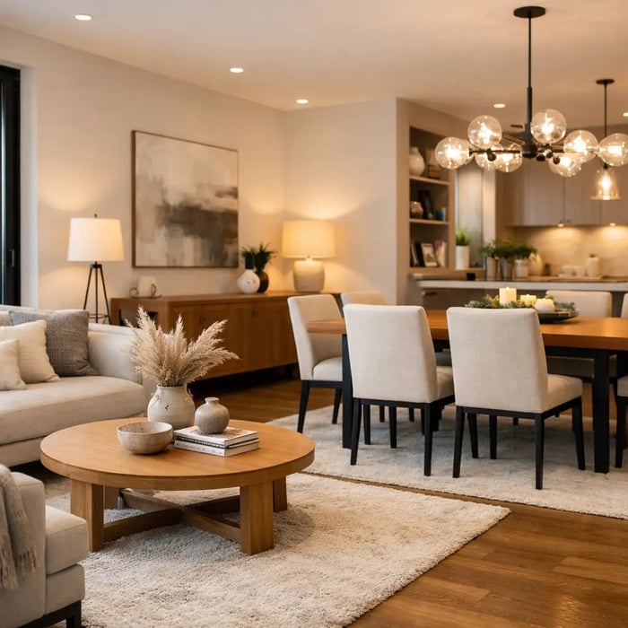 Cómo combinar comedor y sala con estilo