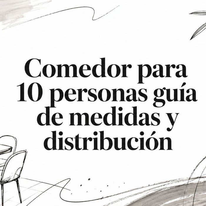 Comedor para 10 personas guía de medidas y distribución