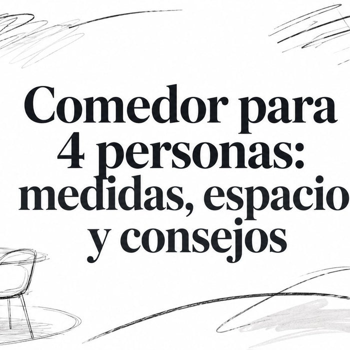 Comedor para 4 personas: medidas, espacio y consejos