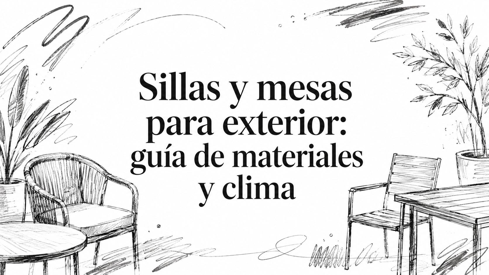 Sillas y mesas para exterior: guía de materiales y clima