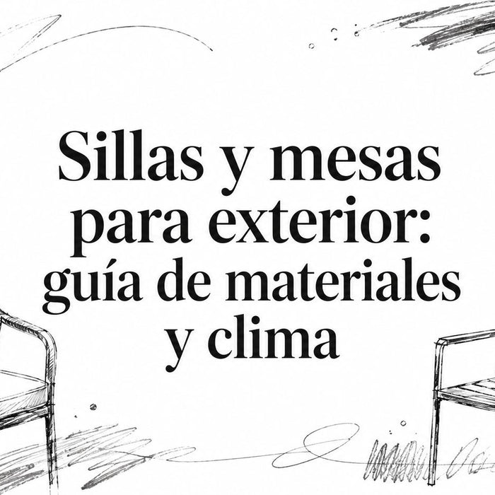 Sillas y mesas para exterior: guía de materiales y clima
