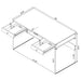 Barretta - 2 Drawer Writing Desk - Gloss White Furniture Max