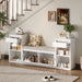 Entryway Storage Bench With Cushion, Drawers & Open Shelves Hearth and Haven