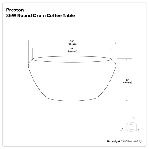 Preston - Coffee Table - Antique Gold Simpli-Home