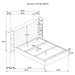 Merritt - Queen Bookcase Storage Bed With Tufted Headboard - Light Oak / Light Tan Furniture Max