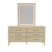 Adeline - 6 Drawers Dresser & Mirror With Jewelry Box & LED Light - Natural Wood Wash Home Essentials