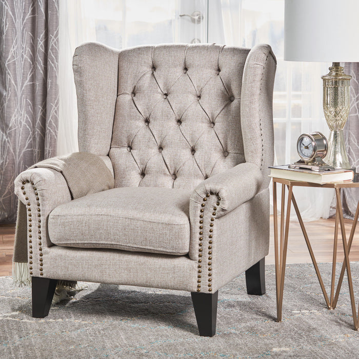 Nh-Perfect Home - Accent Chair - Beige - Wood
