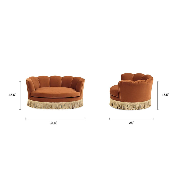 Clara - Scalloped Pet Sofa Bed Jennifer Taylor Home