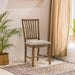 Wallace II - Side Chair (Set of 2) - Tan Linen & Weathered Oak ACME
