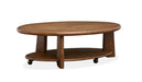 Tanner - Oval Cocktail Table With Casters - Tawny Brown Magnussen Furniture