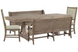 Paxton Place - Extendable Trestle Dining Table Set Magnussen Furniture