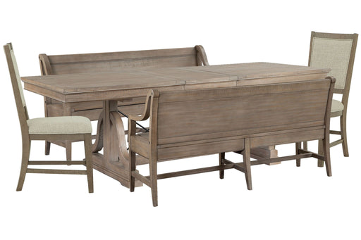 Paxton Place - Extendable Trestle Dining Table Set Magnussen Furniture