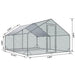 Large Metal Chicken Coop, Walk In Poultry Cage Hen Run House Rabbits Habitat Cage Spire Shaped Coop With Waterproof And Anti Ultraviolet Cover Daily Nest