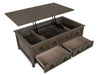 Paxton Place - Lift Top Storage Cocktail Table With Casters - Dovetail Gray Magnussen Furniture