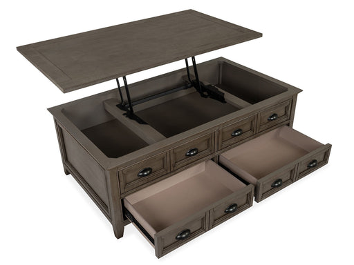 Paxton Place - Lift Top Storage Cocktail Table With Casters - Dovetail Gray Magnussen Furniture