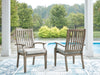 Rainier Ranch - Arm Chair With Cushion (Set of 2) - Brown / Beige Signature Design by Ashley®