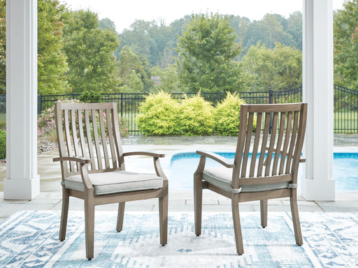 Rainier Ranch - Arm Chair With Cushion (Set of 2) - Brown / Beige Signature Design by Ashley®