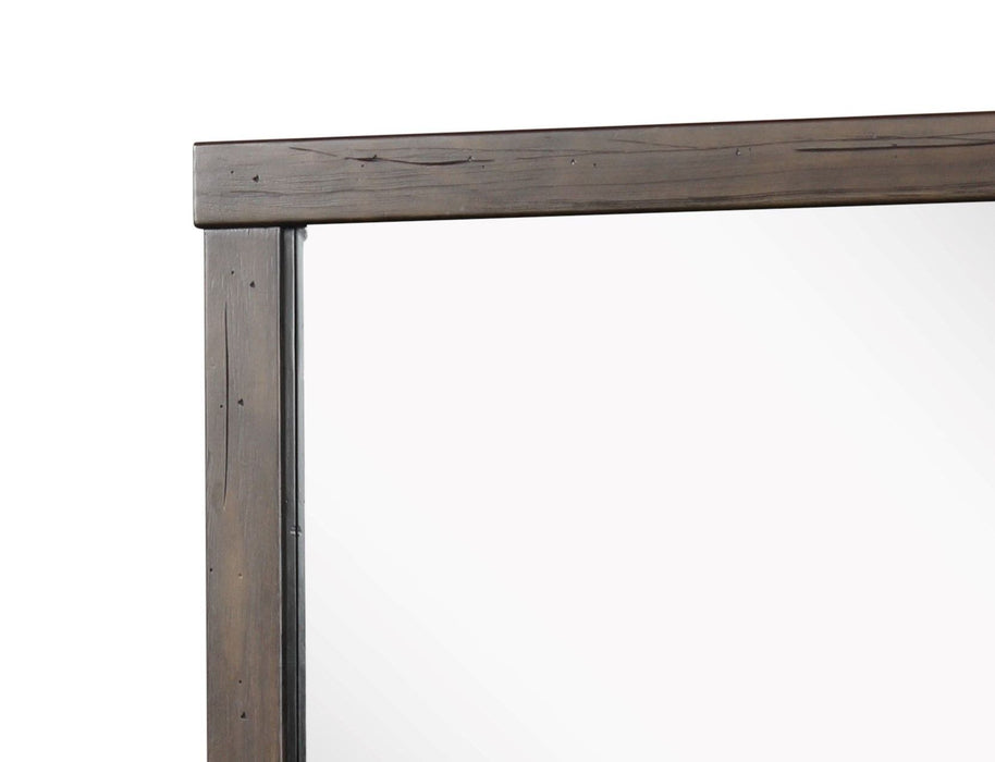 Square Mirror With Knotty - Brown