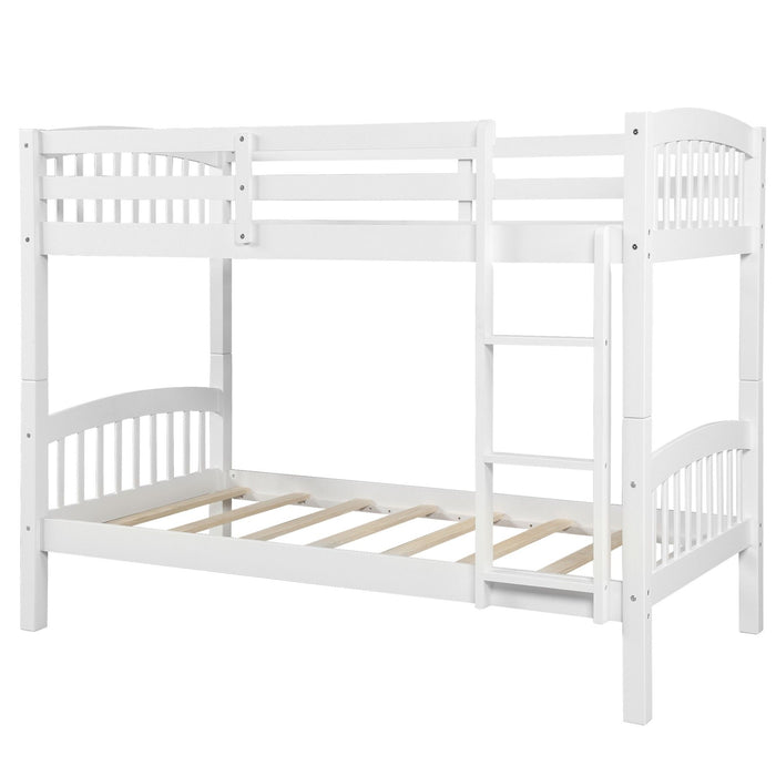 Twin Over Twin Bunk Bed - White