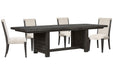 Plum Creek - 5 Piece Extendable Trestle Dining Table Set Magnussen Furniture