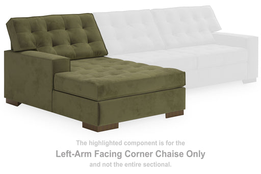 Caspian-Town - LAF Corner Chaise - Olive Signature Design by Ashley®