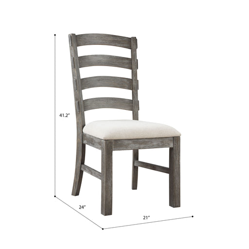Upholstered Dining Chairs (Set of 2) - Brown - Wood Emerald Home