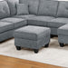 5 Piece Sectional Set With USB Port And Ottoman Home Essentials