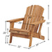 Oversize Outdoor Folding Adirondack Chair, Patio Chair For Garden Home Essentials