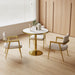 Round Bistro Table - Gold / White Home Essentials