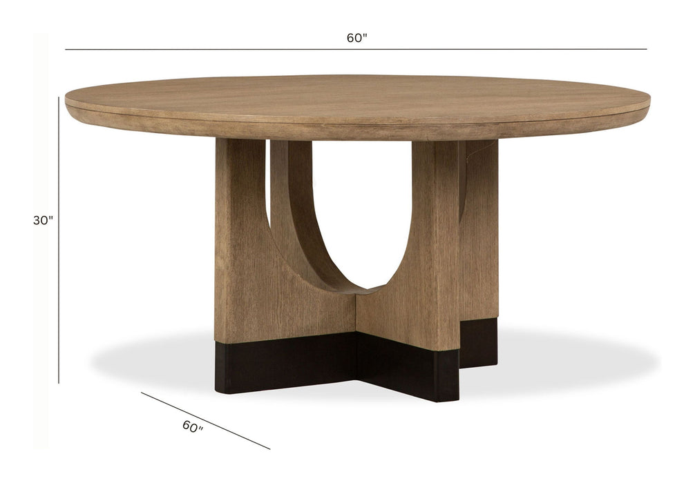 Tristan - 60" Round Dining Table - Swiss Coffee Magnussen Furniture
