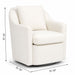 Upholstered Barrel Lounge Chair With Soft Cushioned Seat And Frame - White Home Essentials
