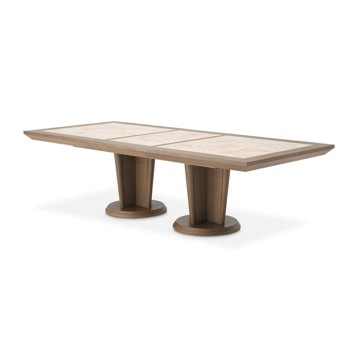Portrait - Wide Rectangular Dining Table - Sienna Brown Michael Amini