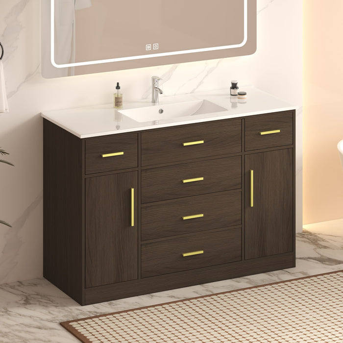 Bathroom Vanity With Abundant Storage 2 Soft Close Doors And 6 Drawers Home Essentials
