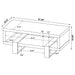 1 Shelf Coffee Table Design And Accents - Gray Furniture Max