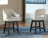 Tallenger - Upholstered Swivel Barstool (Set of 2) Signature Design by Ashley®
