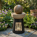 Outdoor Water Fountain, Warm LED Light - Brown Daily Nest