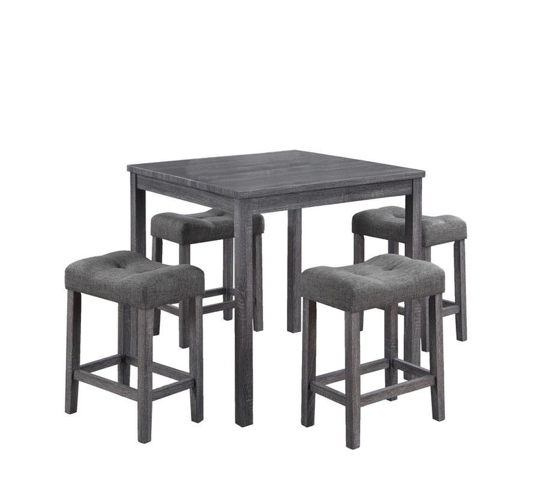 Lucian - Counter Height Pub Table With Tufted Stools Lilola Home