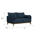 Loveseat With Flared Legs - Blue Emerald Home
