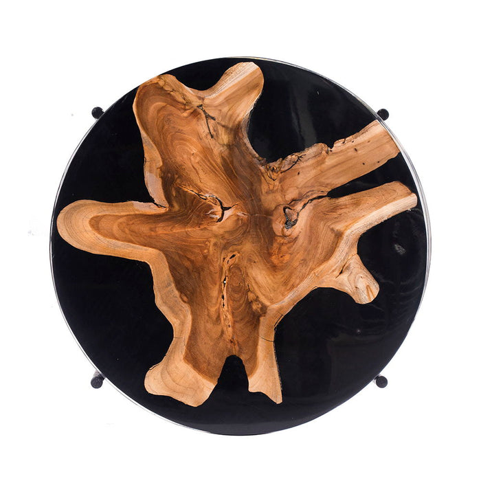Side Table - Black / Brown Home Essentials