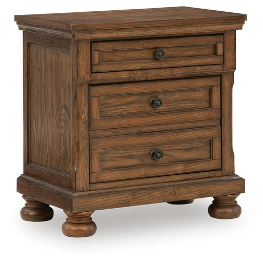 Zackaryn - Two Drawer Night Stand - Warm Brown Signature Design by Ashley®