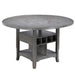 Counter Height Dining Table With Built In Lazy Susan And Storage Shelves Home Essentials