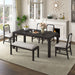 Extendable Dining Table Set With 4 Upholstered Chairs And 1 Bench Hearth and Haven