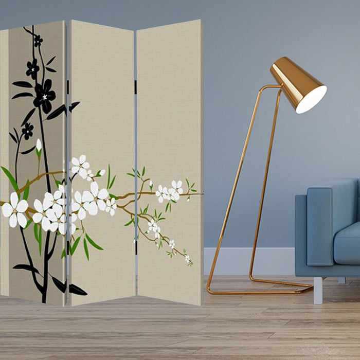Wood Canvas Plum Blossom Screen - Multi Color