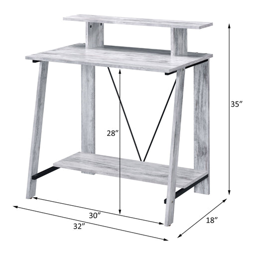 Nypho - Writing Desk - Antique White & Black ACME